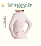 Áo Khoác Croptop Tay Dài Thể Thao Nữ Chất Thun H14
