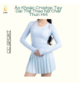 Áo Khoác Croptop Tay Dài Thể Thao Nữ Chất Thun H14