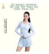 Áo Khoác Croptop Tay Dài Thể Thao Nữ Chất Thun H14