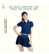 Áo Polo Croptop Thể Thao Nữ Olona Sports Form Ôm Tôn Dáng Tập Pickleball Tennis Golf H18