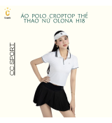 Áo Polo Croptop Thể Thao Nữ Olona Sports Form Ôm Tôn Dáng Tập Pickleball Tennis Golf H18