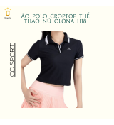 Áo Polo Croptop Thể Thao Nữ Olona Sports Form Ôm Tôn Dáng Tập Pickleball Tennis Golf H18