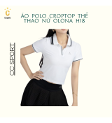 Áo Polo Croptop Thể Thao Nữ Olona Sports Form Ôm Tôn Dáng Tập Pickleball Tennis Golf H18