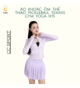 Áo khoác ôm thể thao pickleball tennis gym yoga chất liệu cao cấp H15
