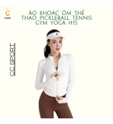 Áo khoác ôm thể thao pickleball tennis gym yoga chất liệu cao cấp H15