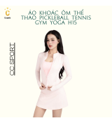 Áo khoác ôm thể thao pickleball tennis gym yoga chất liệu cao cấp H15