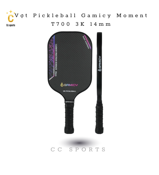 Vợt Pickleball Gamicy Moment T700 3K 14mm