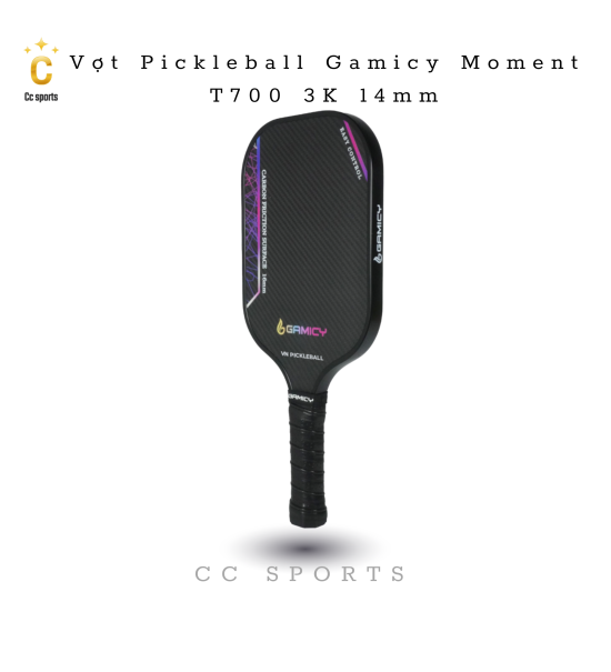 Vợt Pickleball Gamicy Moment T700 3K 14mm