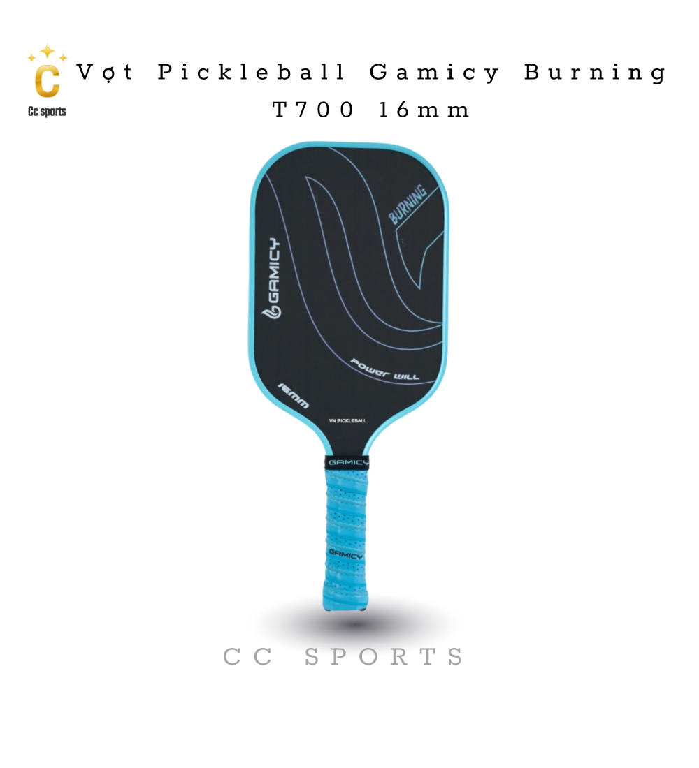 Vợt Pickleball Gamicy Burning T700 16mm
