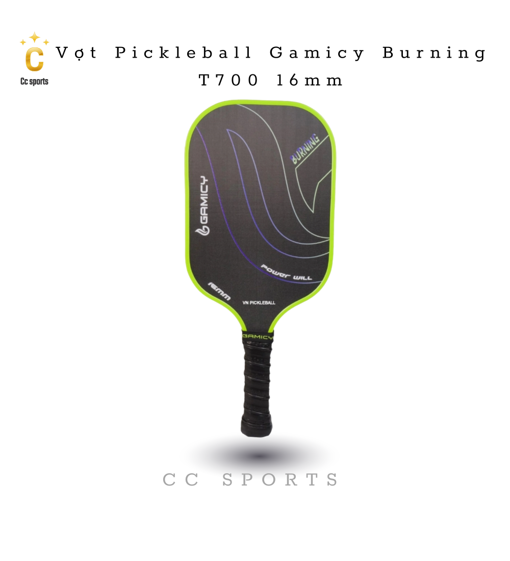 Vợt Pickleball Gamicy Burning T700 16mm