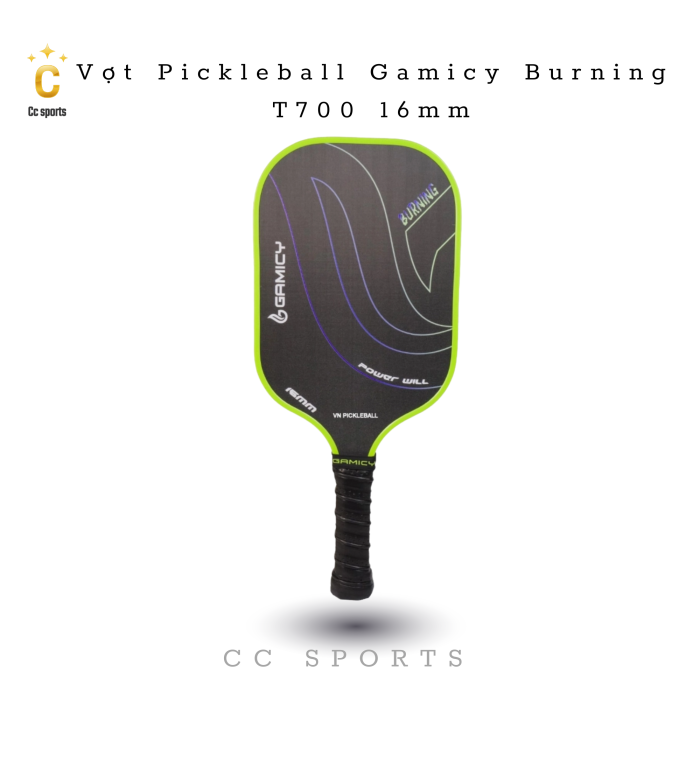 Vợt Pickleball Gamicy Burning T700 16mm