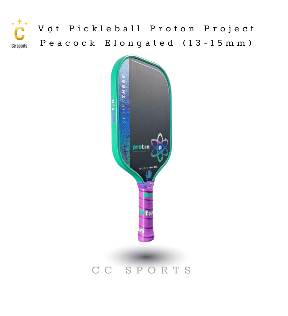 Vợt Pickleball Proton Project Peacock Elongated (13-15mm)