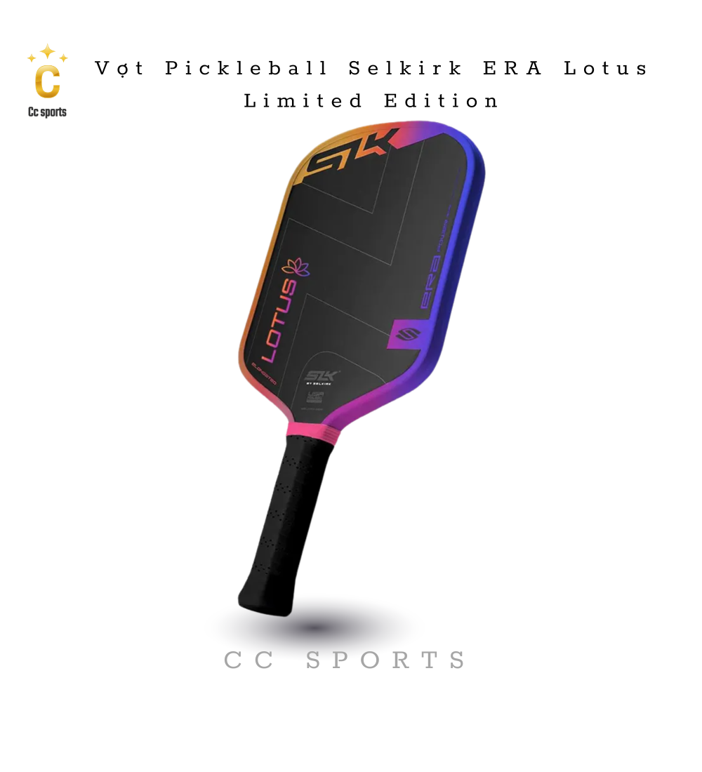 Vợt Pickleball Selkirk Era Power Lotus Elongated Đen Phối Màu