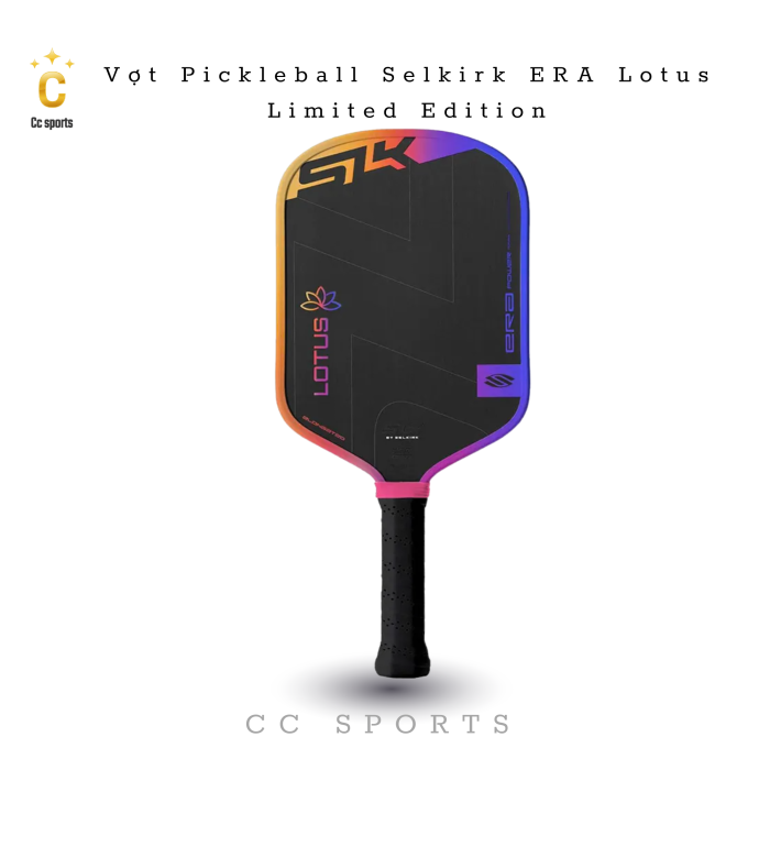 Vợt Pickleball Selkirk Era Power Lotus Elongated Đen Phối Màu