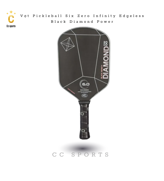 Vợt Pickleball Six Zero Black Diamond  14mm