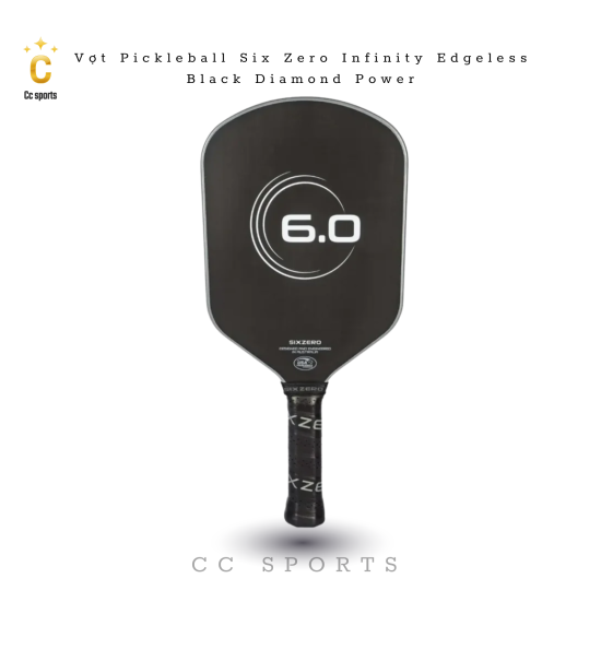 Vợt Pickleball Six Zero Black Diamond  14mm