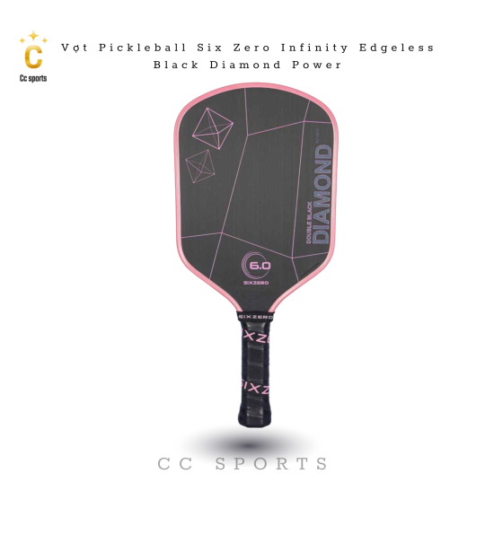 Vợt Pickleball Six Zero Black Diamond  14mm
