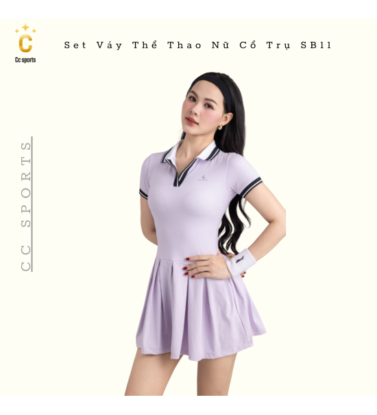 Set Váy Thể Thao Nữ Cổ Trụ SB11