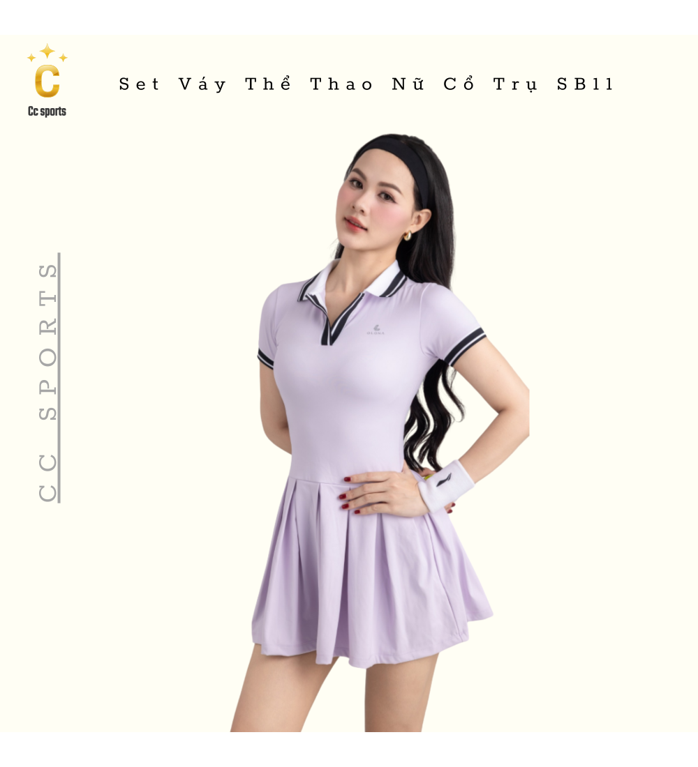Set Váy Thể Thao Nữ Cổ Trụ SB11