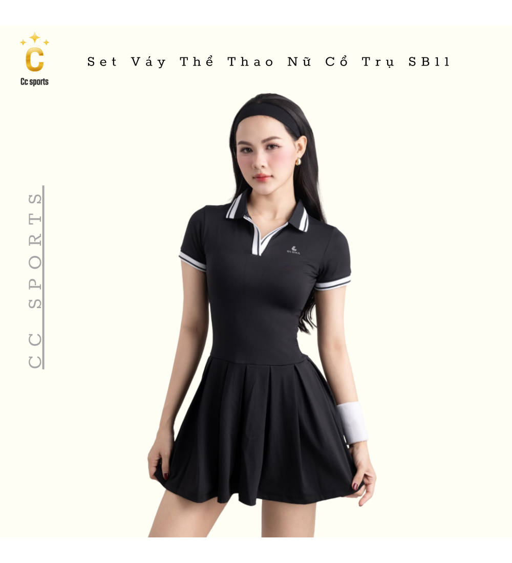Set Váy Thể Thao Nữ Cổ Trụ SB11