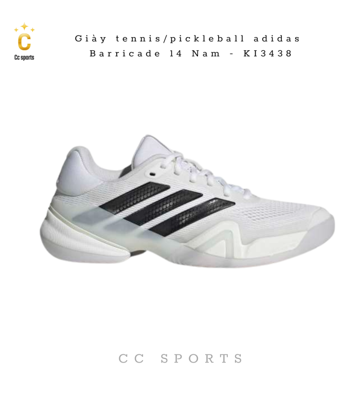 Giày tennis/pickleball adidas Barricade 14  KI3438