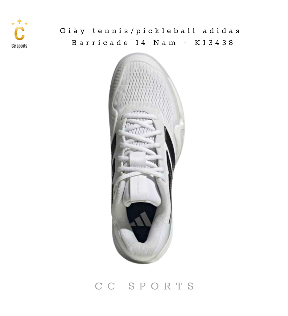 Giày tennis/pickleball adidas Barricade 14  KI3438