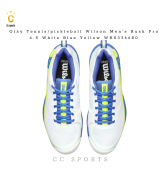 Giày Tennis/pickleball Wilson Men's Rush Pro 4.5 White Blue Yellow WRS336680