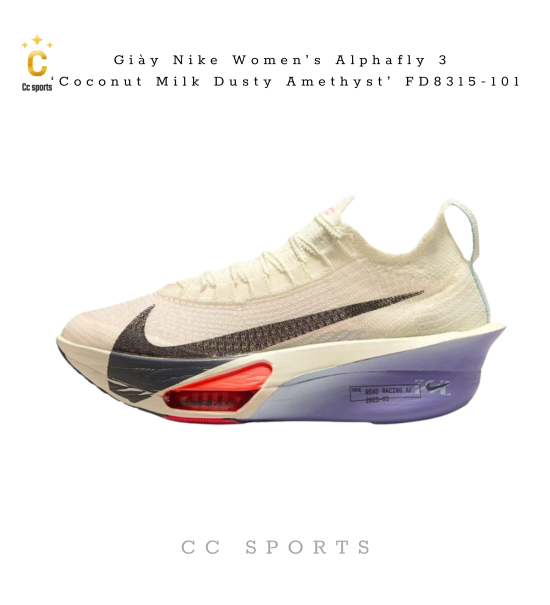 Giày Nike Women’s Alphafly 3 ‘Coconut Milk Dusty Amethyst’ FD8315-101