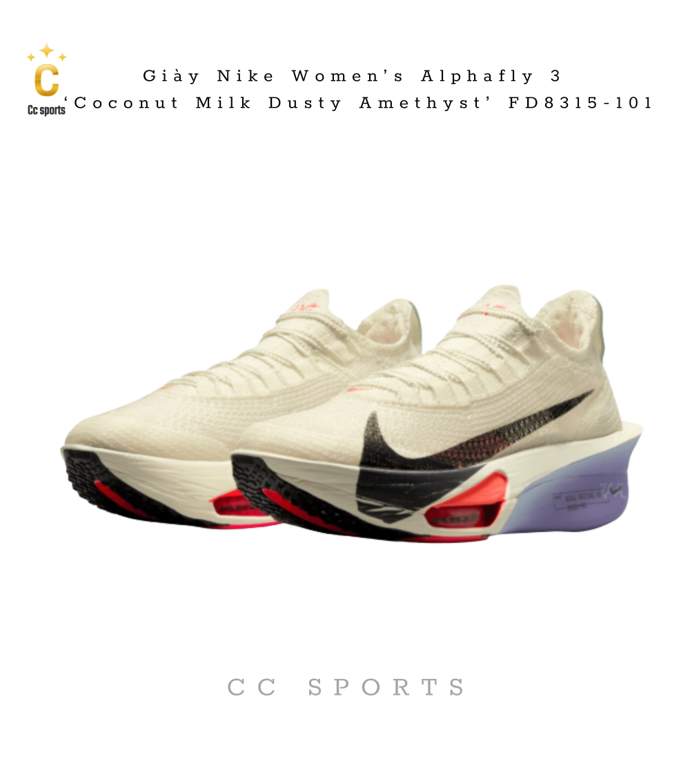 Giày Nike Women’s Alphafly 3 ‘Coconut Milk Dusty Amethyst’ FD8315-101