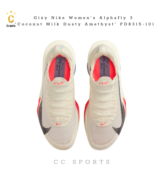 Giày Nike Women’s Alphafly 3 ‘Coconut Milk Dusty Amethyst’ FD8315-101