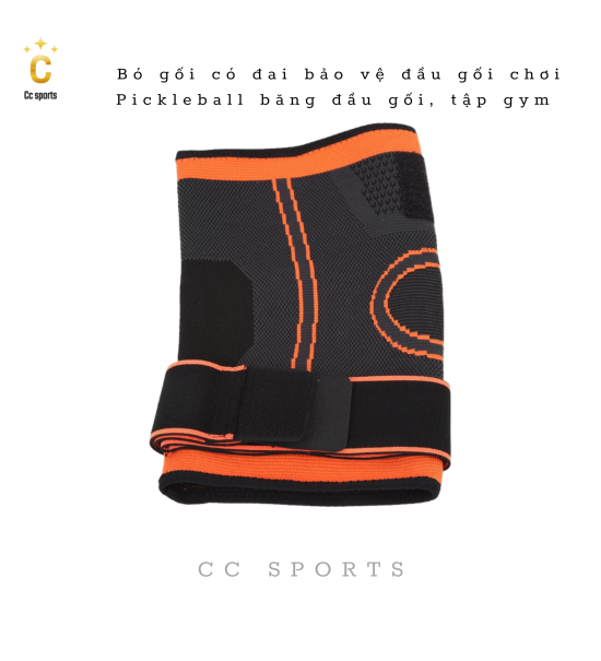 Bó gối có đai bảo vệ đầu gối chơi Pickleball băng đầu gối, tập gym