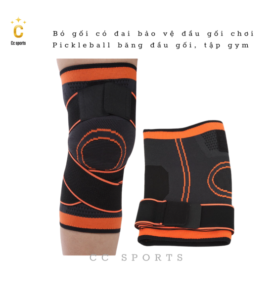 Bó gối có đai bảo vệ đầu gối chơi Pickleball băng đầu gối, tập gym
