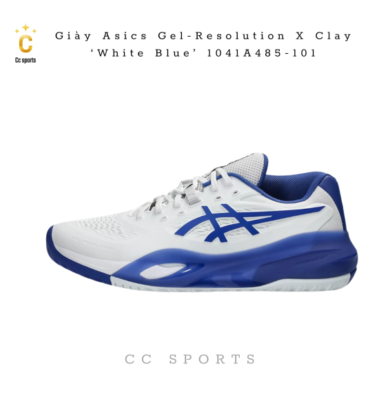 Giày Asics Gel-Resolution X Clay ‘White Blue’ 1041A485-101