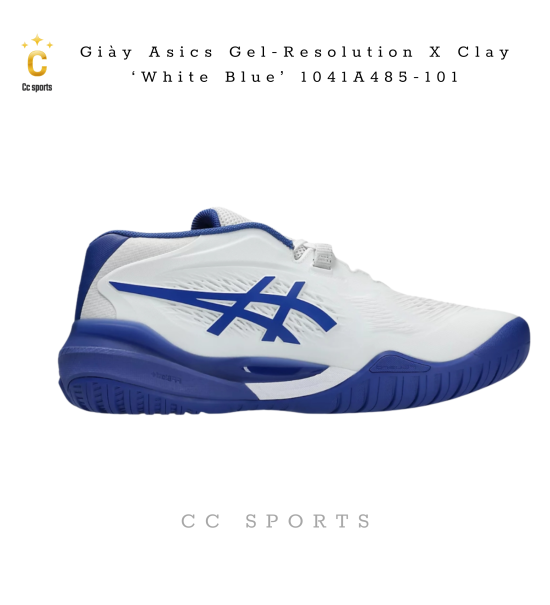 Giày Asics Gel-Resolution X Clay ‘White Blue’ 1041A485-101