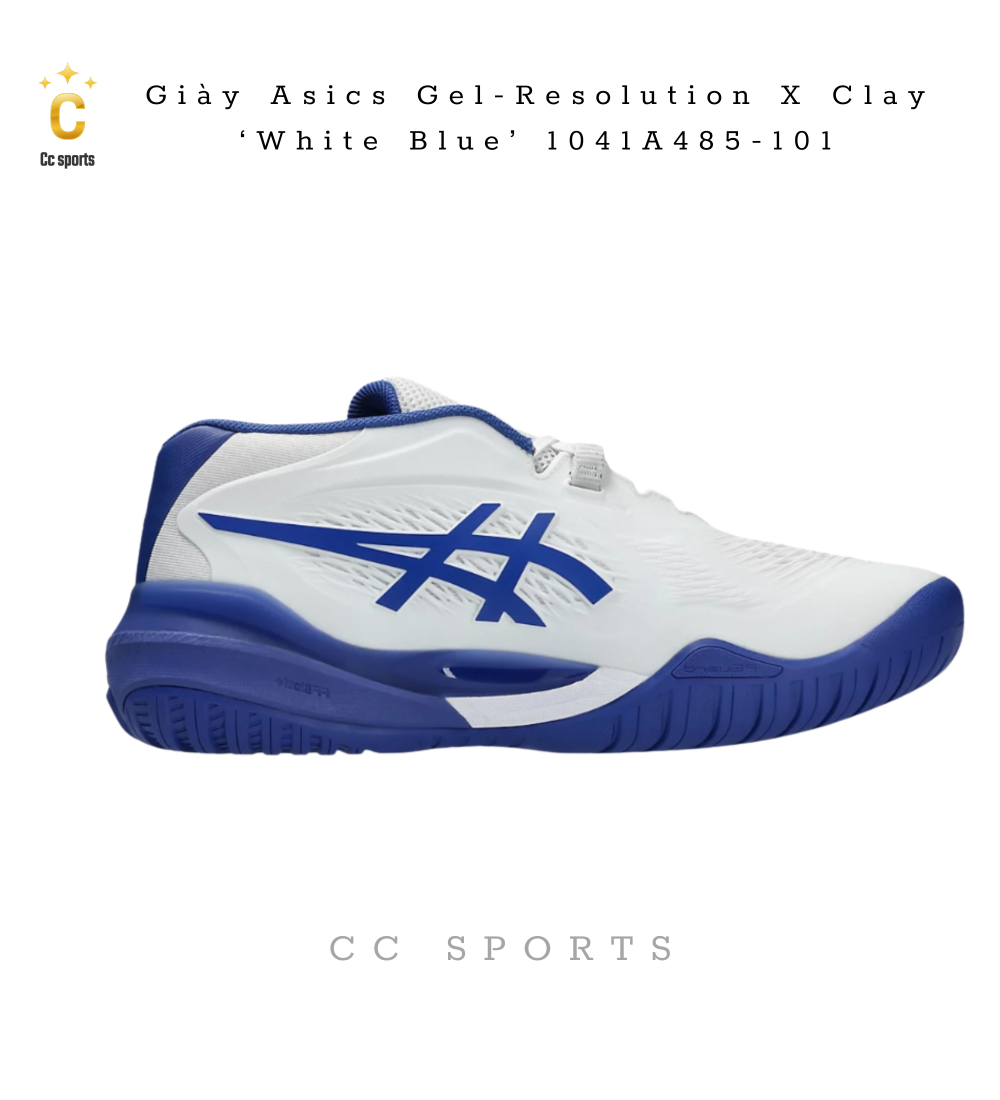 Giày Asics Gel-Resolution X Clay ‘White Blue’ 1041A485-101