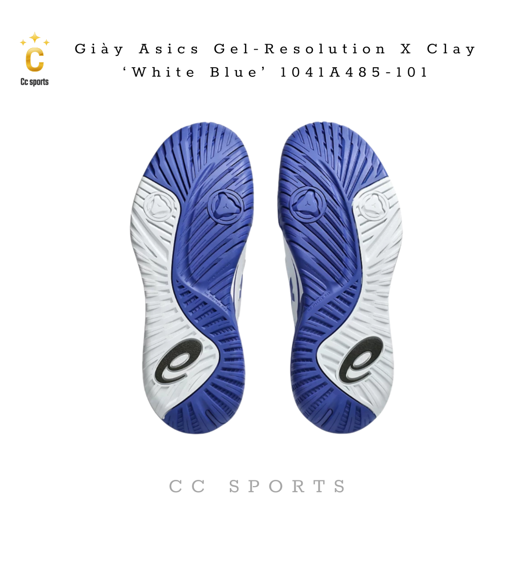 Giày Asics Gel-Resolution X Clay ‘White Blue’ 1041A485-101