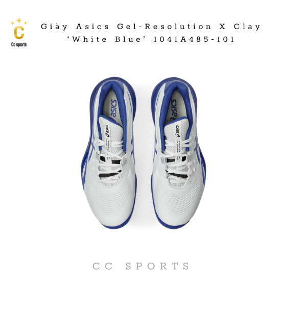 Giày Asics Gel-Resolution X Clay ‘White Blue’ 1041A485-101