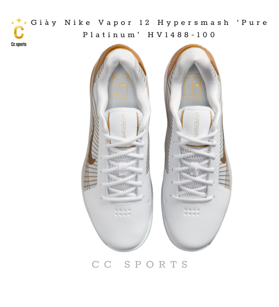 Giày Nike Vapor 12 Hypersmash ‘Pure Platinum’ HV1488-100