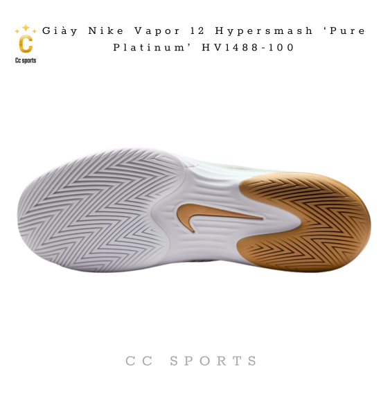 Giày Nike Vapor 12 Hypersmash ‘Pure Platinum’ HV1488-100