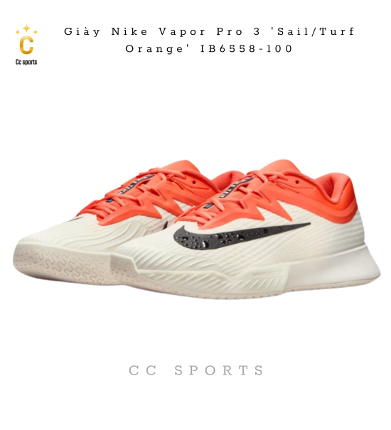 Giày Nike Vapor Pro 3 'Sail/Turf Orange' IB6558-100