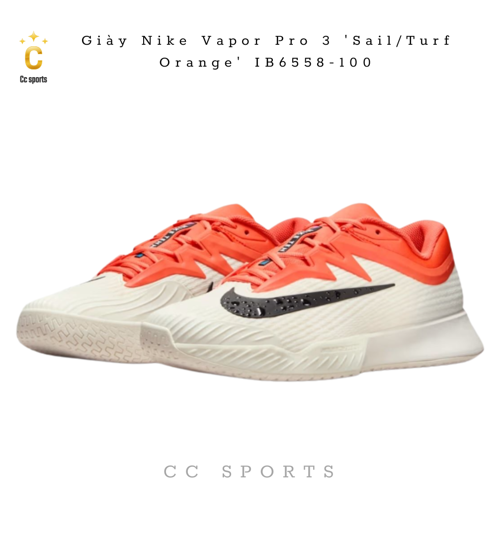 Giày Nike Vapor Pro 3 'Sail/Turf Orange' IB6558-100