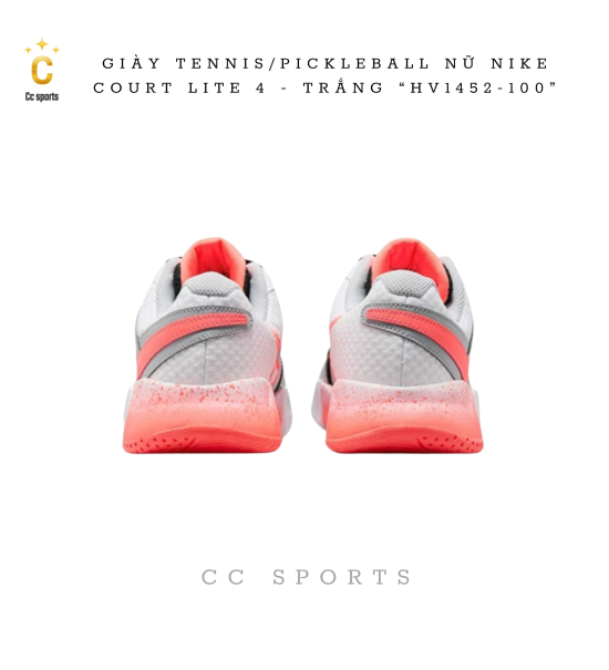 GIÀY TENNIS/PICKLEBALL NỮ NIKE COURT LITE 4 - TRẮNG “HV1452-100”