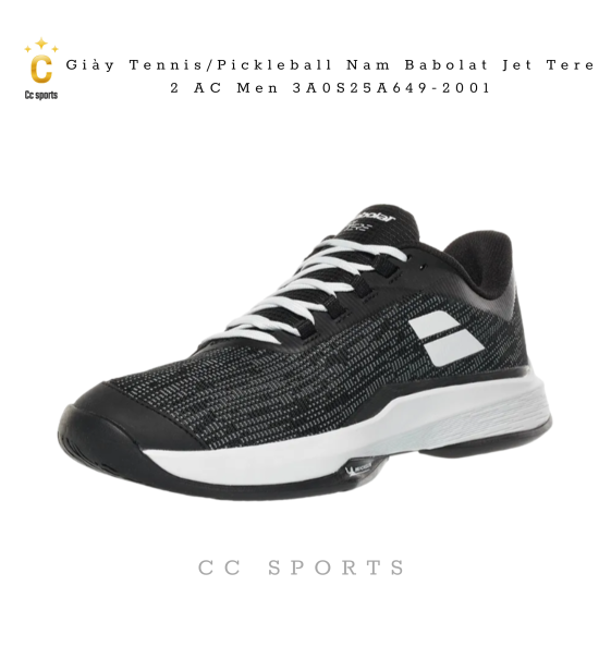 Giày Tennis/Pickleball Babolat Jet Tere 2 All Court Men ‘Black White’ 3A0S25A649-2001