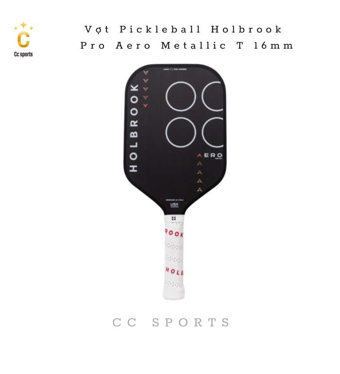 Vợt Pickleball Holbrook Pro Aero Kevlar T 16mm