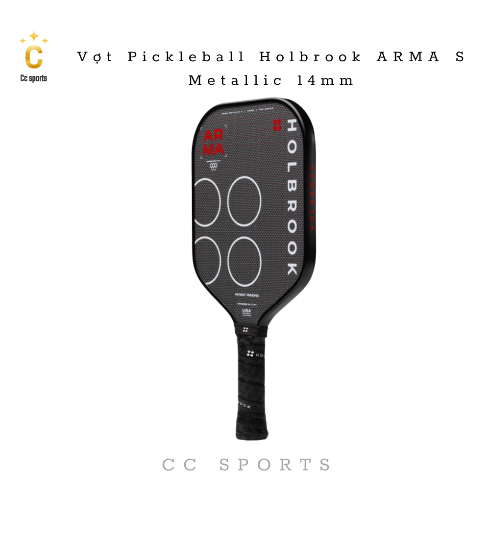 Vợt Pickleball Holbrook ARMA S Metallic 14mm