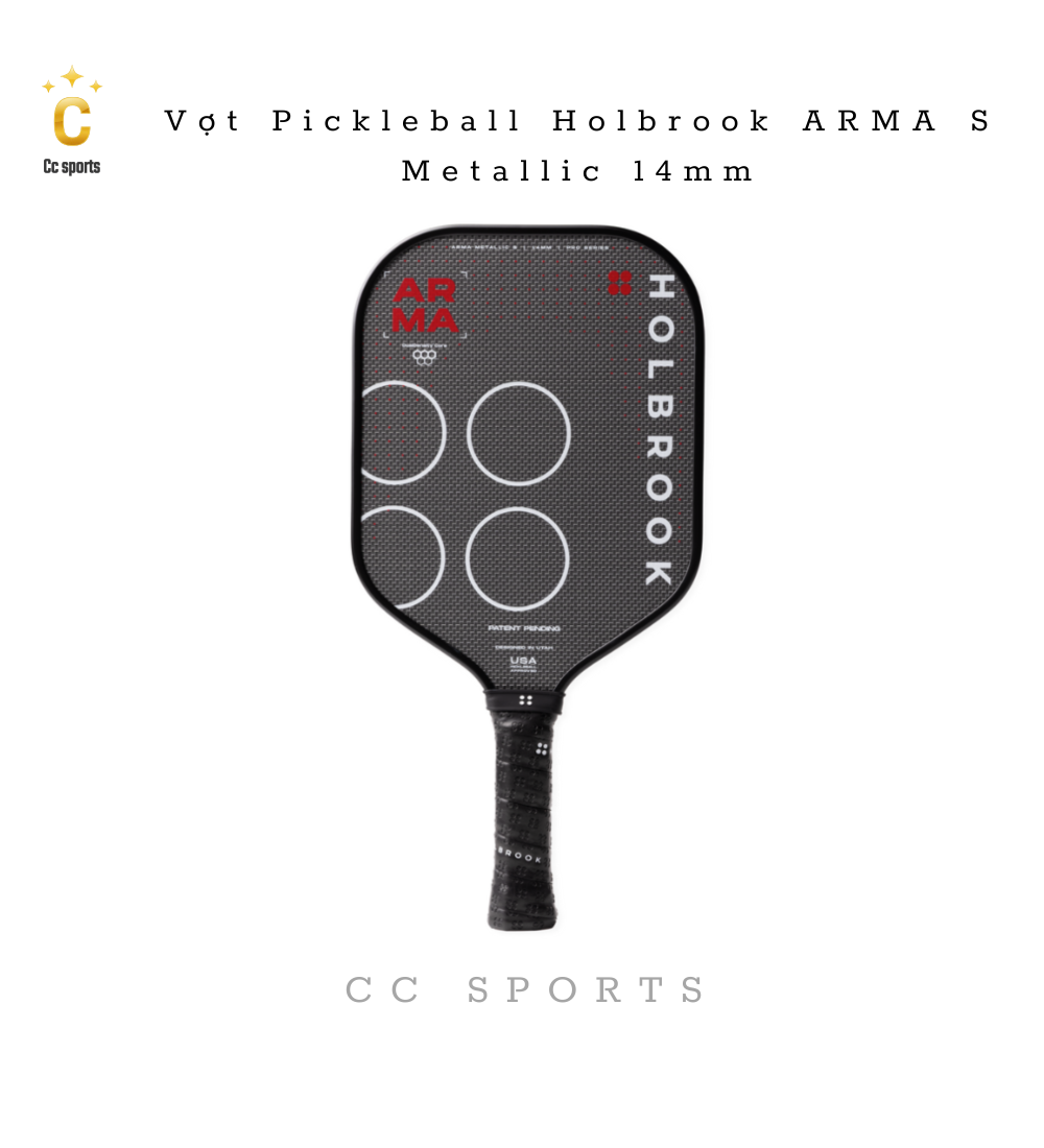 Vợt Pickleball Holbrook ARMA S Metallic 14mm