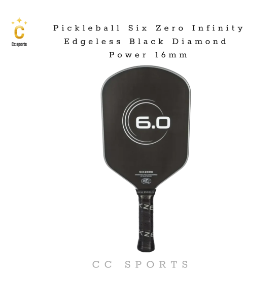 Vợt Pickleball Six Zero Black Diamond Power 16mm Màu Xám