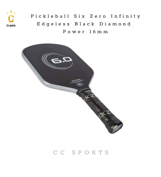 Vợt Pickleball Six Zero Black Diamond Power 16mm Màu Xám