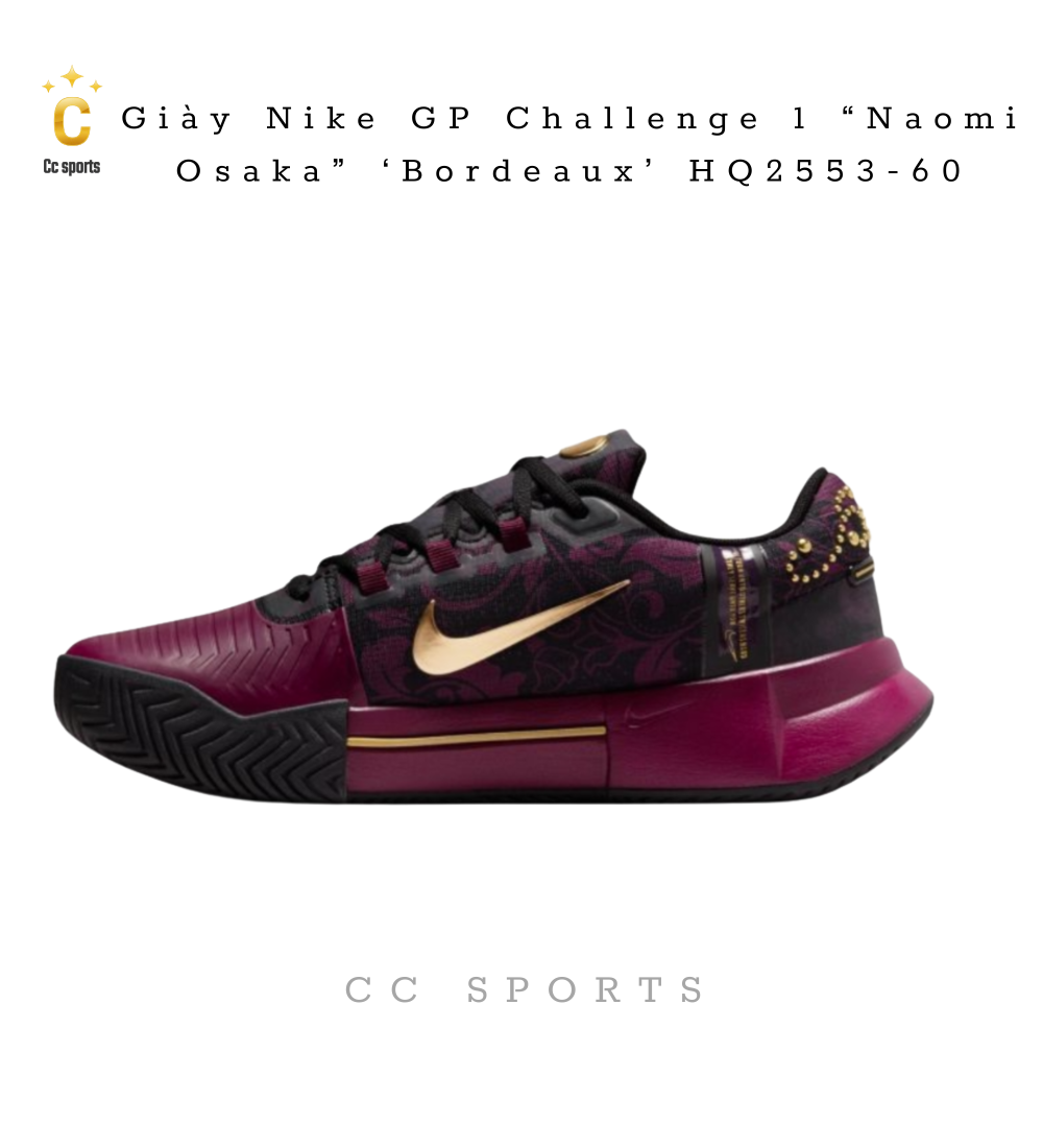 Giày Nike GP Challenge 1 “Naomi Osaka” ‘Bordeaux’ HQ2553-60