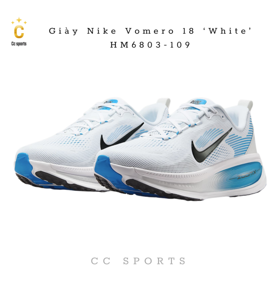 Nike - Giày chạy bộ thể thao Nam Vomero 18 Men's Road Running Shoes